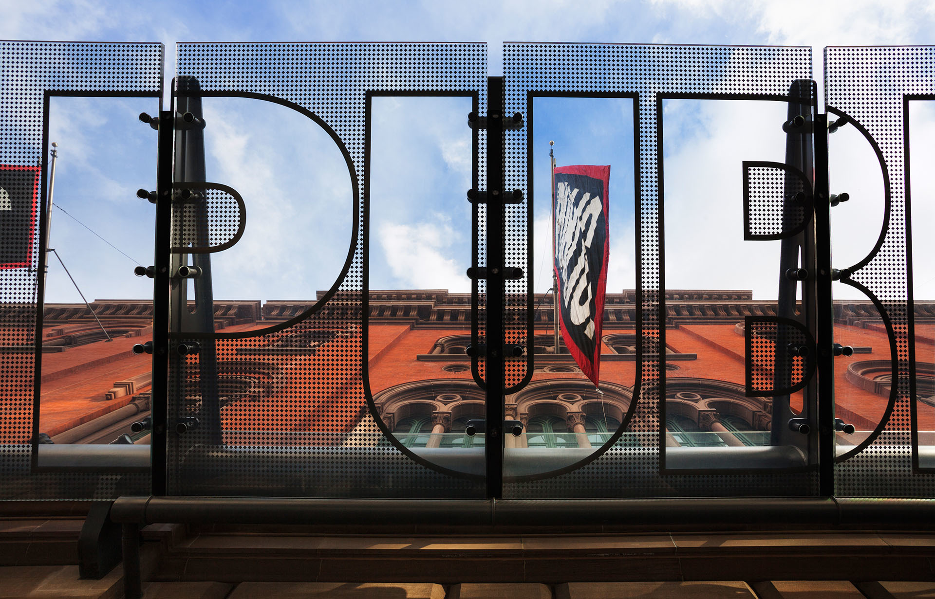 The Public Theater, Signage ; Location: New York, NY; Architect: Ennead, Graphic Design: Paula Scher, Pentagram Design