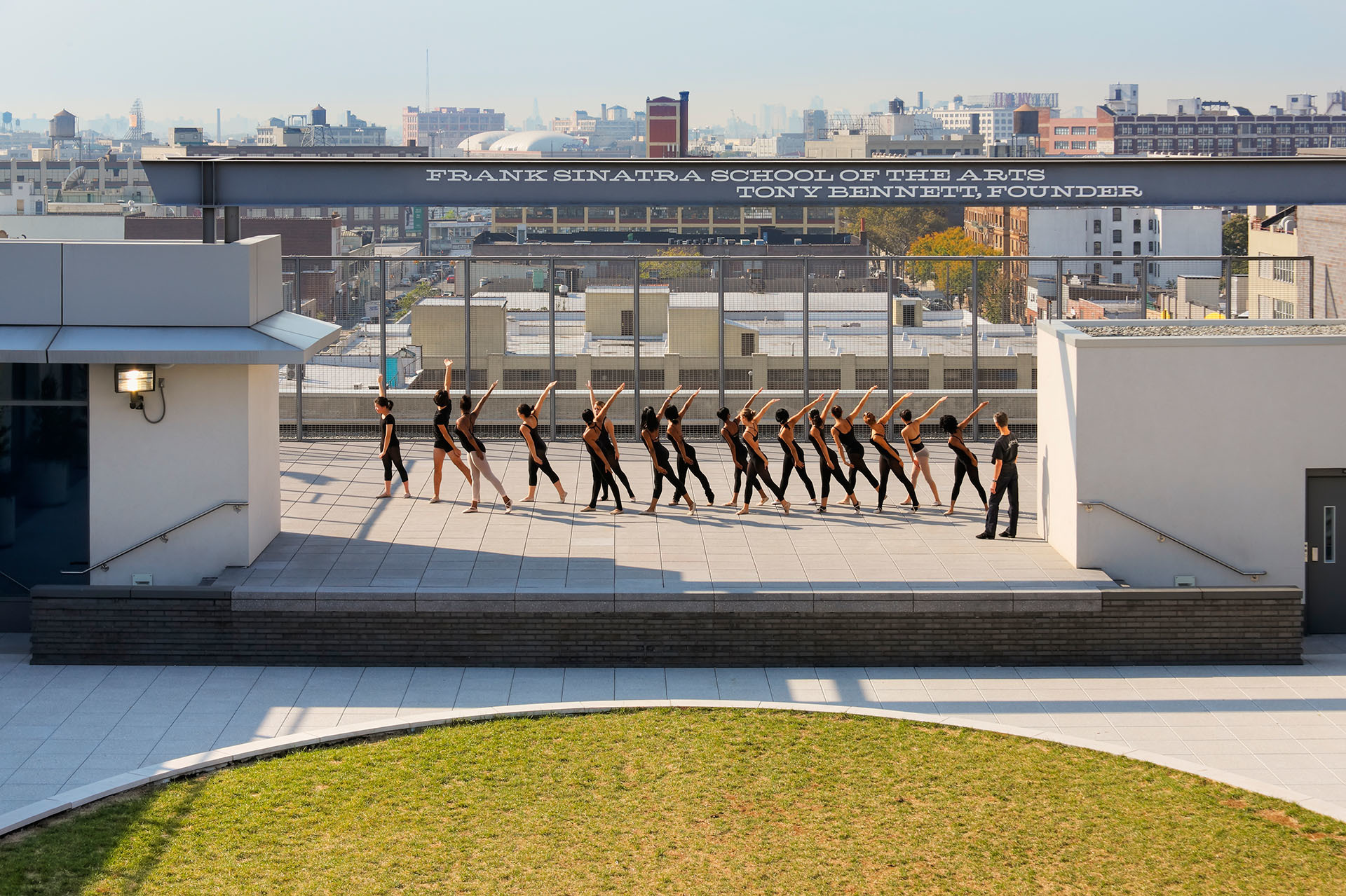 Frank Sinatra School of the Arts, Location: Long Island City, New York, Architect: Polshek Parnership, Signage:Pentagram Design